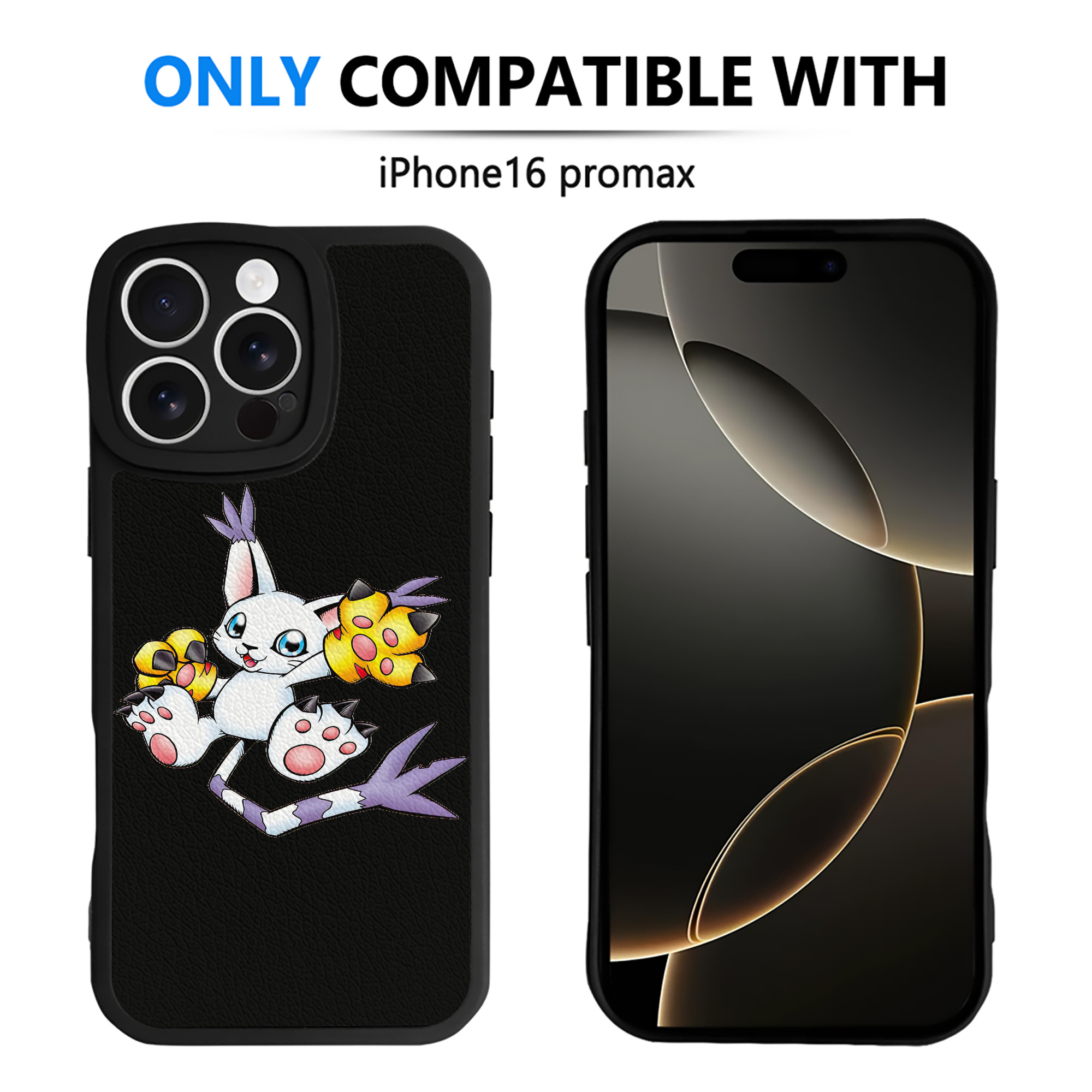 （画像用） Digimon デジタルモンスター/デジモン 【iPhone 16シリーズ対応】シリコンスマホケース（レザー調） 材質：シリコン